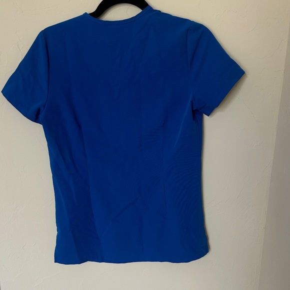 Figs Royal Blue V-Neck Scrub Top - Picture 3 of 5